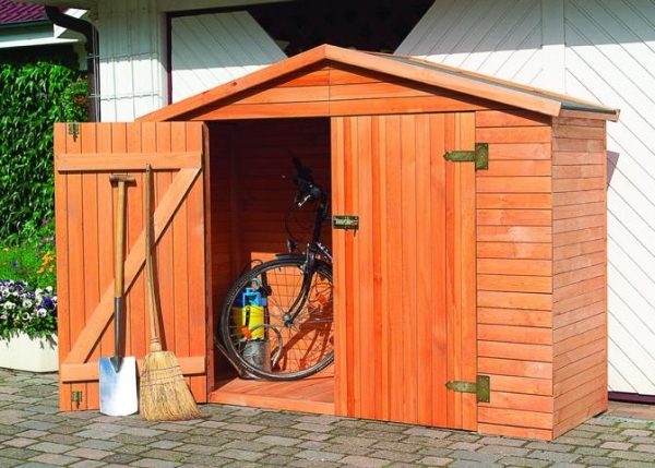 Geräteschrank "Heidelberg" - imprägniert, honigbraun - Fahrradbox